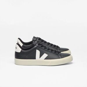 Veja Campo Low-Top Sneakers in Black and White
